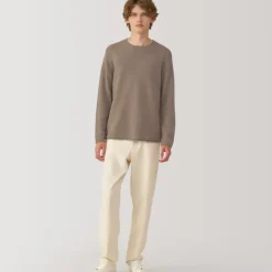 Labo Men's Natural Cashmere Crew Neck Sweater