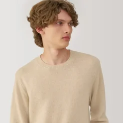 Labo Men's Natural Cashmere Crew Neck Sweater