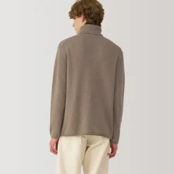 Labo Men's Natural Cashmere Turtleneck Sweater