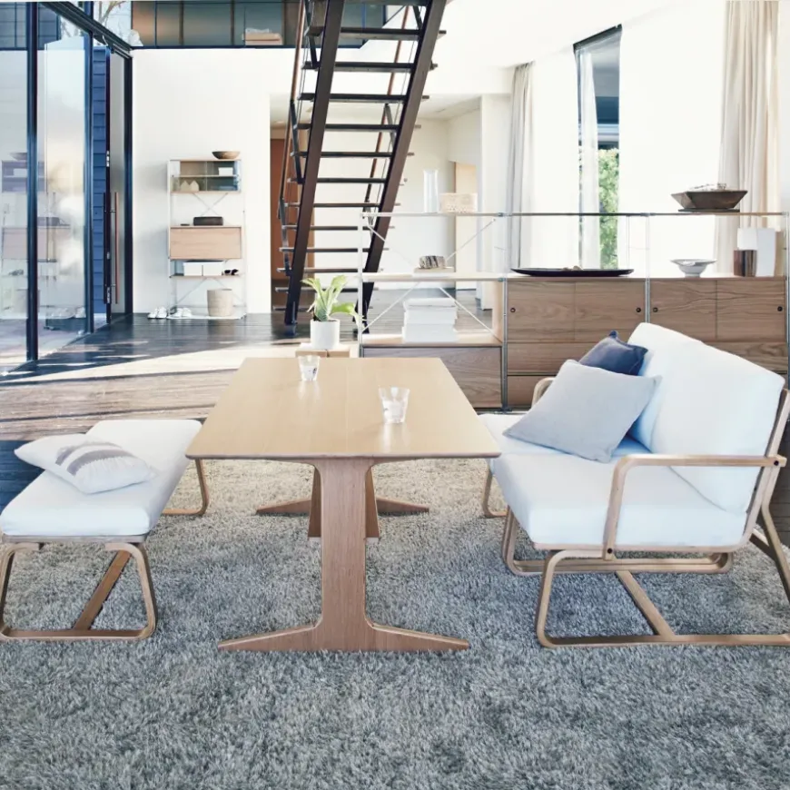 Living Dining Bench 1 - Oak (Cover Sold Separately)