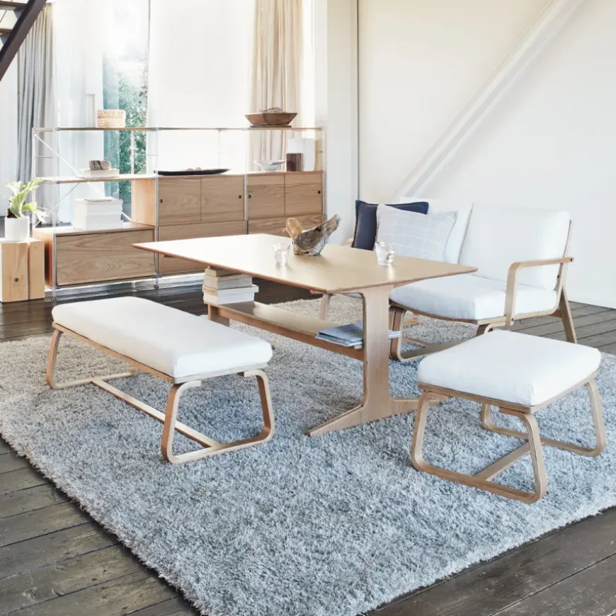 Living Dining Bench 1 - Oak (Cover Sold Separately)