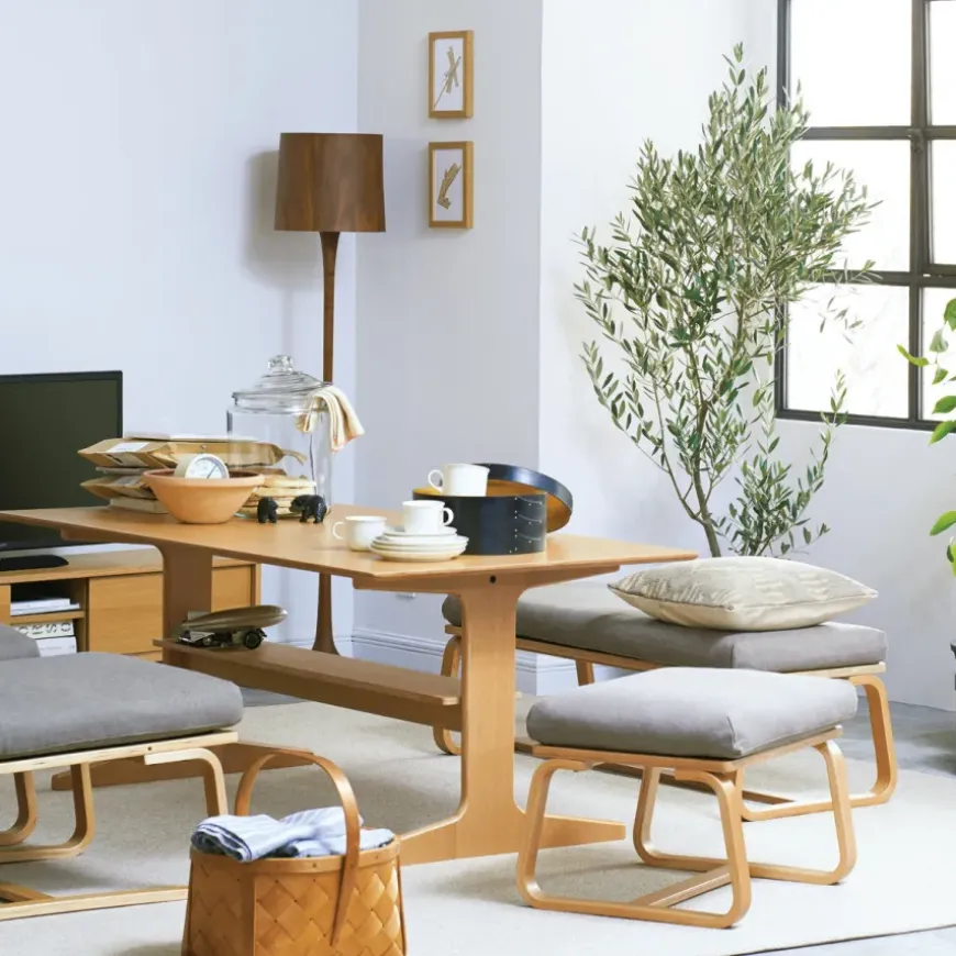 Living Dining Bench 2 - Oak (Cover Sold Separately)