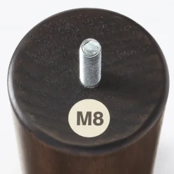 M8 Wooden Legs for Bed & Sofa - 4.7 Inch - Brown