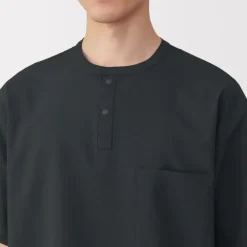 Men's Breathable Henley Woven T-Shirt