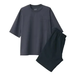 Men's Breathable Short Sleeve Loungewear Set