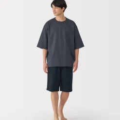 Men's Breathable Short Sleeve Loungewear Set