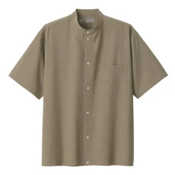 Men's Breathable Stand Collar Short Sleeve Shirt