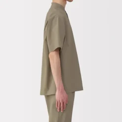 Men's Breathable Stand Collar Short Sleeve Shirt