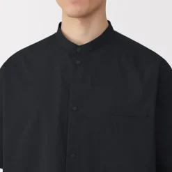 Men's Breathable Stand Collar Short Sleeve Shirt