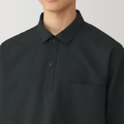 Men's Breathable Wide Half Sleeve Woven Polo Shirt
