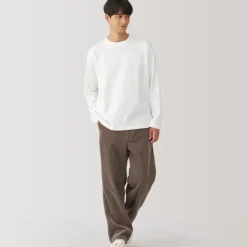 Men's Brushed Crew Neck Long Sleeve T-Shirt