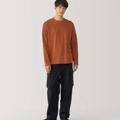Men's Brushed Crew Neck Long Sleeve T-Shirt