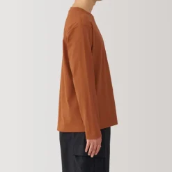 Men's Brushed Crew Neck Long Sleeve T-Shirt