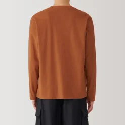 Men's Brushed Crew Neck Long Sleeve T-Shirt