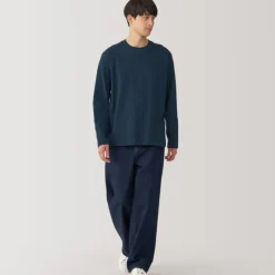 Men's Brushed Crew Neck Long Sleeve T-Shirt