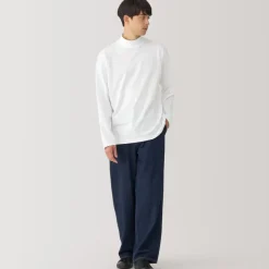Men's Brushed High Neck Long Sleeve T-Shirt