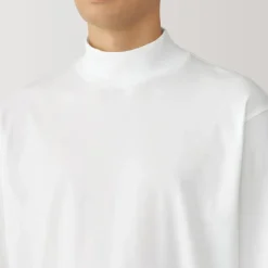 Men's Brushed High Neck Long Sleeve T-Shirt