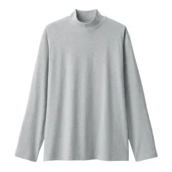 Men's Brushed High Neck Long Sleeve T-Shirt