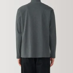 Men's Brushed High Neck Long Sleeve T-Shirt