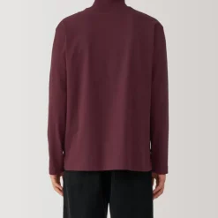 Men's Brushed High Neck Long Sleeve T-Shirt