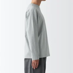 Men's Brushed Jersey Crew Neck Long Sleeve T-Shirt