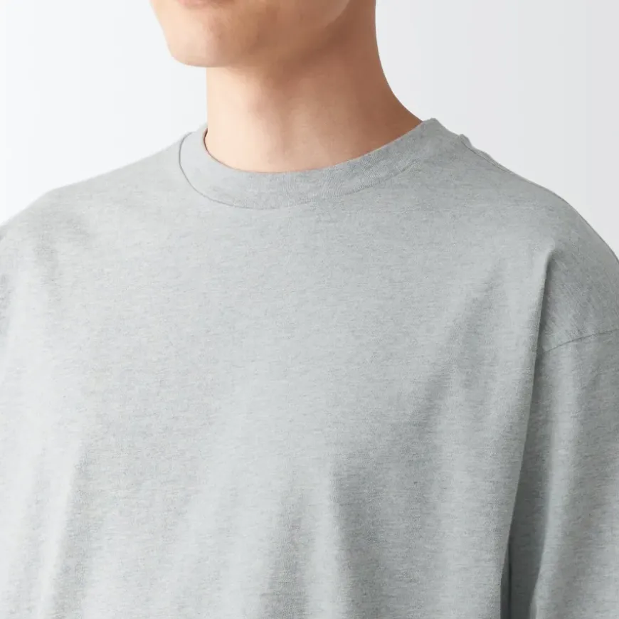 Men's Brushed Jersey Crew Neck Long Sleeve T-Shirt
