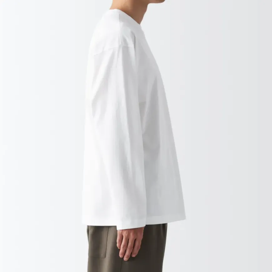 Men's Brushed Jersey Crew Neck Long Sleeve T-Shirt