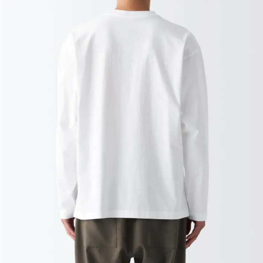 Men's Brushed Jersey Crew Neck Long Sleeve T-Shirt