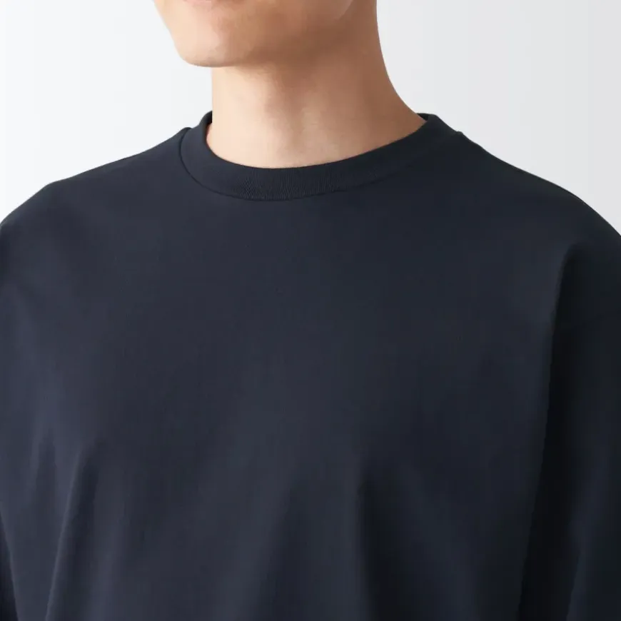 Men's Brushed Jersey Crew Neck Long Sleeve T-Shirt