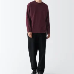 Men's Brushed Jersey Crew Neck Long Sleeve T-Shirt