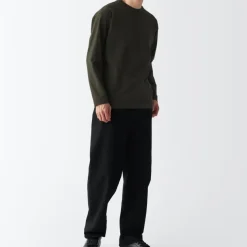 Men's Brushed Jersey Crew Neck Long Sleeve T-Shirt