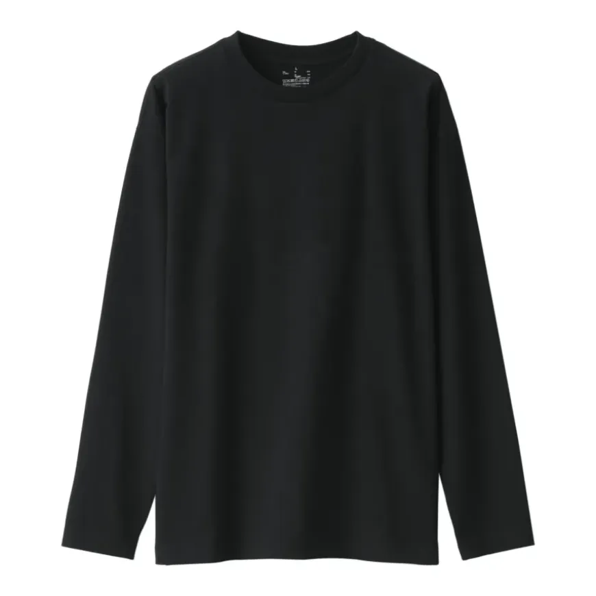 Men's Brushed Jersey Crew Neck Long Sleeve T-Shirt