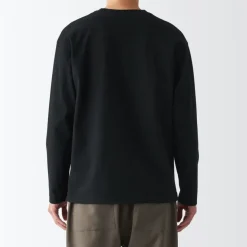 Men's Brushed Jersey Crew Neck Long Sleeve T-Shirt