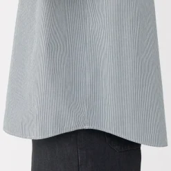 Men's Cool Touch Henley Neck Short Sleeve Woven Striped T-Shirt