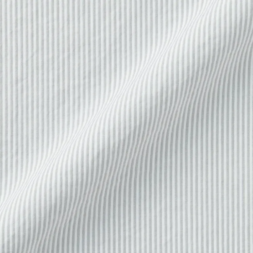 Men's Cool Touch Henley Neck Short Sleeve Woven Striped T-Shirt
