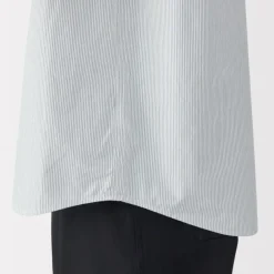 Men's Cool Touch Henley Neck Short Sleeve Woven Striped T-Shirt