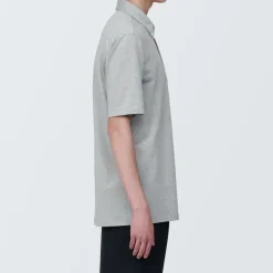 Men's Cool Touch Pique Button Down Short Sleeve Polo Shirt
