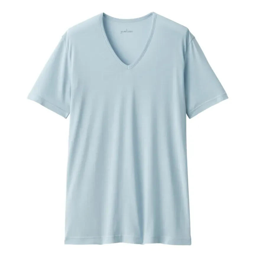 Men's Cool Touch Smooth V-Neck Short Sleeve T-Shirt