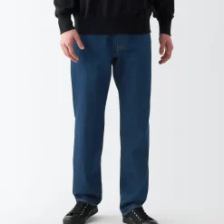Men's Denim Regular Pants Blue (L 32inch / 82cm)