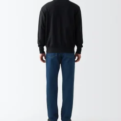 Men's Denim Regular Pants Blue (L 32inch / 82cm)