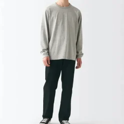 Men's Denim Regular Pants Black (L 32inch / 82cm)