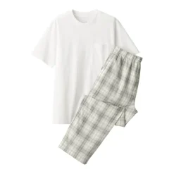 Men's Double Gauze Short Sleeve Loungewear Set