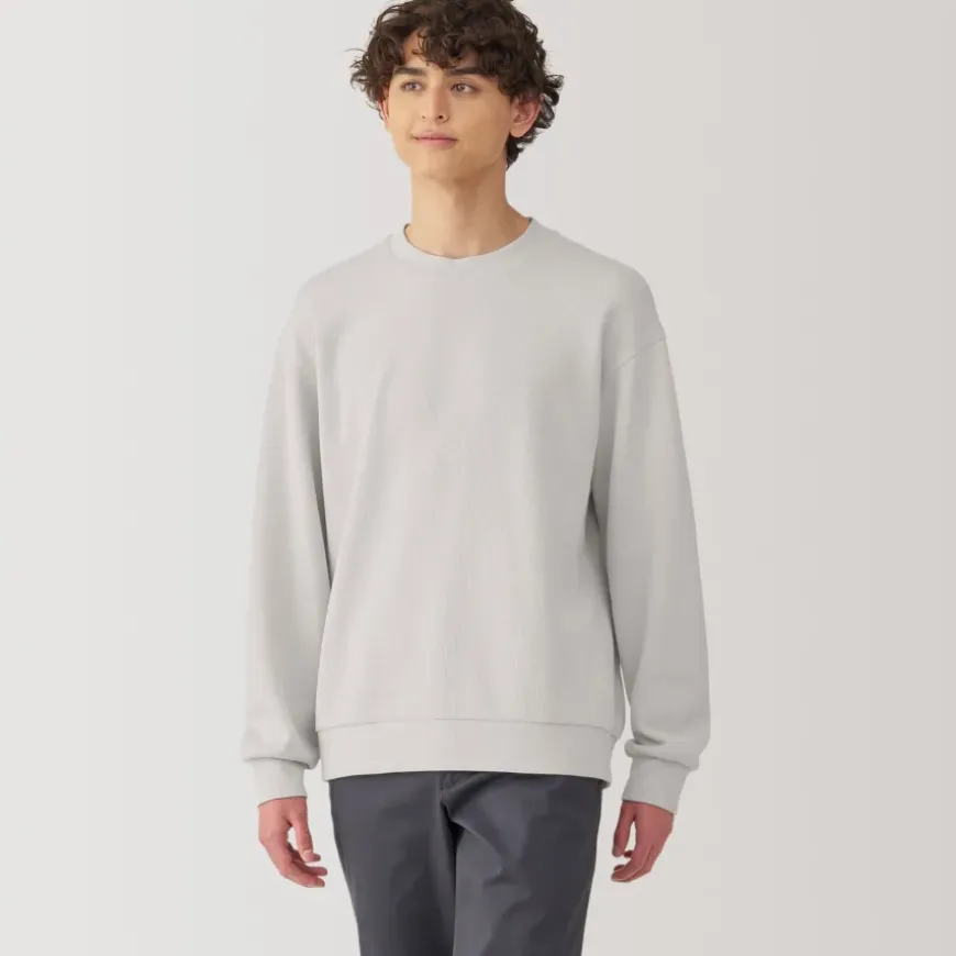 Men's Double Knitted Crew Neck Pullover
