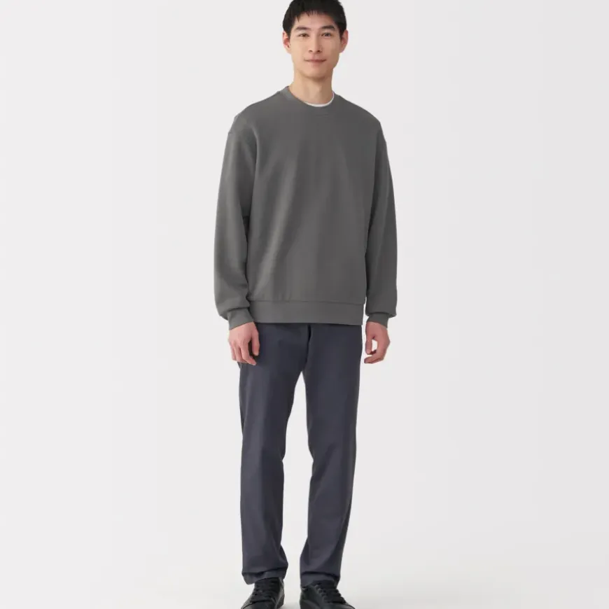 Men's Double Knitted Crew Neck Pullover