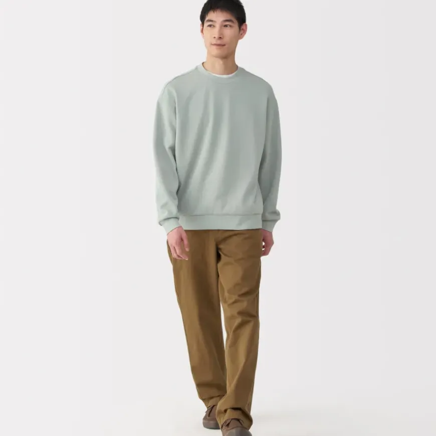 Men's Double Knitted Crew Neck Pullover