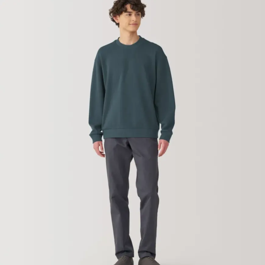 Men's Double Knitted Crew Neck Pullover