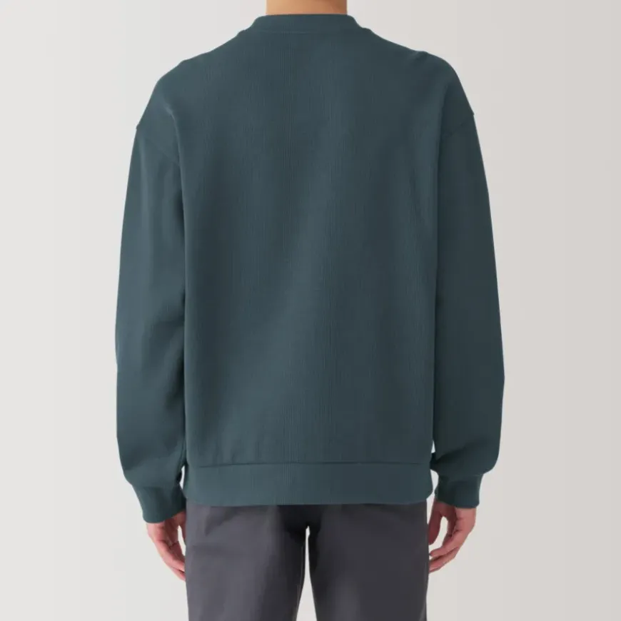 Men's Double Knitted Crew Neck Pullover