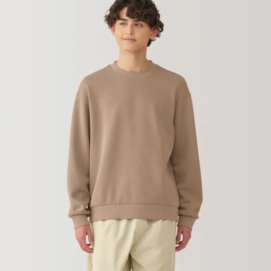 Men's Double Knitted Crew Neck Pullover