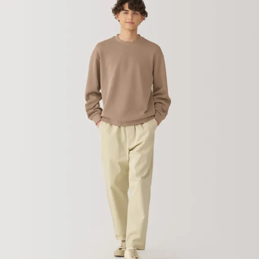 Men's Double Knitted Crew Neck Pullover