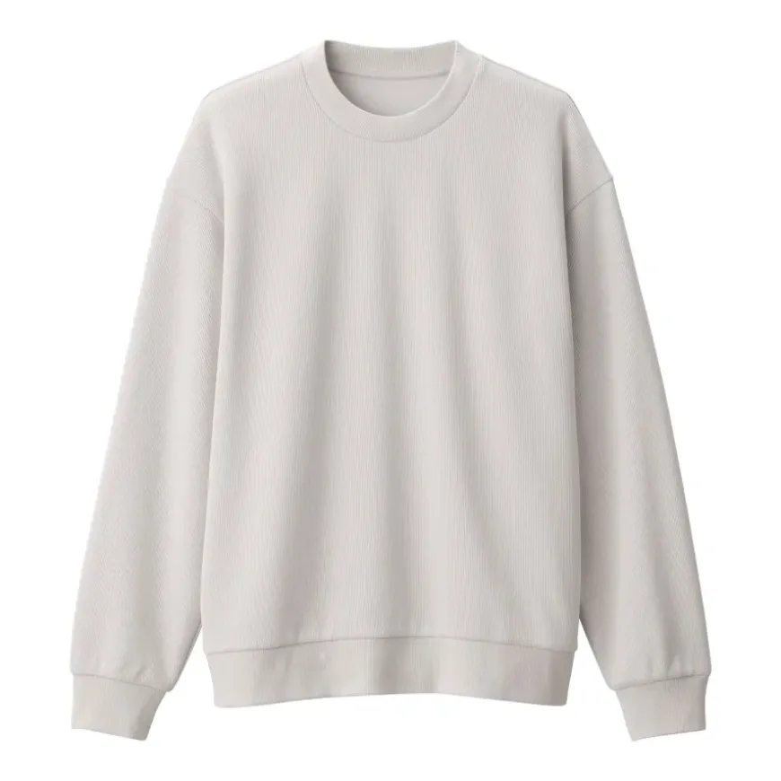 Men's Double Knitted Crew Neck Pullover